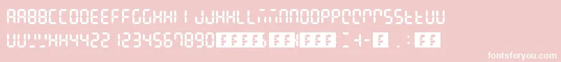 fuente Digital Display – Fuentes Blancas Sobre Fondo Rosa