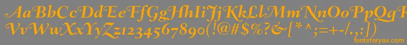 Police FairfieldLh76SwashBoldItalicOldStyleFigures – polices orange sur fond gris