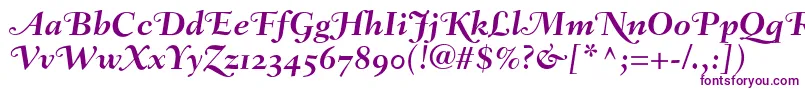 FairfieldLh76SwashBoldItalicOldStyleFigures Font – Purple Fonts on White Background