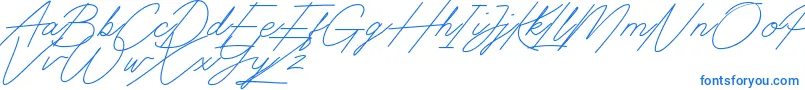 フォントDigital Signature – 青いフォント