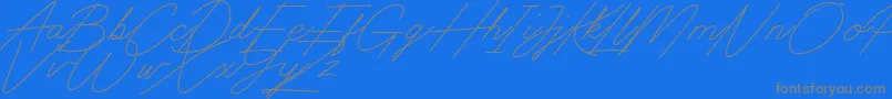 Digital Signature-fontti – harmaat kirjasimet sinisellä taustalla