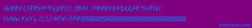 DigitalStream Font – Blue Fonts on Purple Background