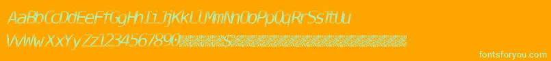 DigitalStream-fontti – vihreät fontit oranssilla taustalla