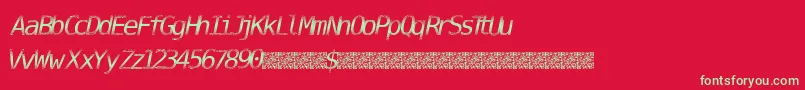 DigitalStream Font – Green Fonts on Red Background
