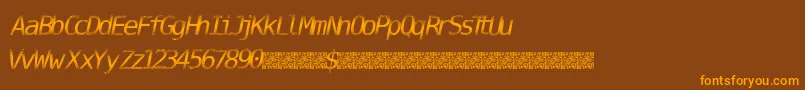 DigitalStream Font – Orange Fonts on Brown Background