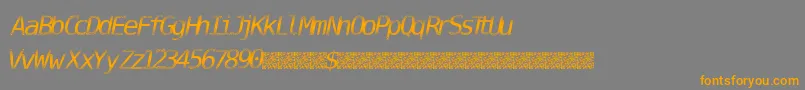 DigitalStream Font – Orange Fonts on Gray Background