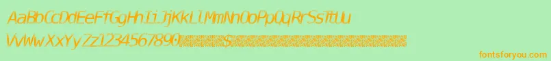 DigitalStream-Schriftart – Orangefarbene Schriften auf grünem Hintergrund