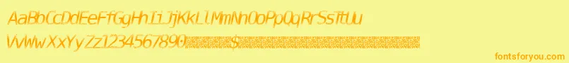 Шрифт DigitalStream – оранжевые шрифты на жёлтом фоне