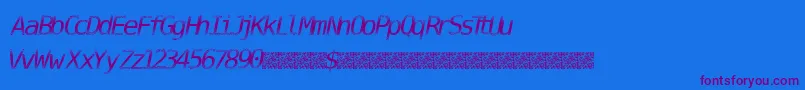 DigitalStream Font – Purple Fonts on Blue Background