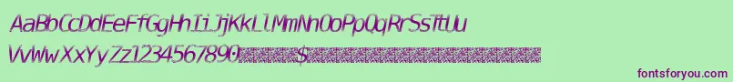 DigitalStream Font – Purple Fonts on Green Background