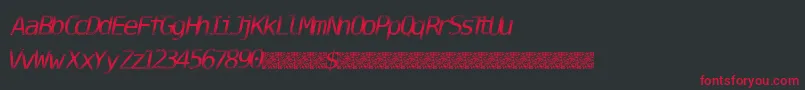 DigitalStream-Schriftart – Rote Schriften auf schwarzem Hintergrund
