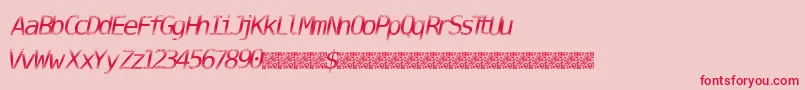 Шрифт DigitalStream – красные шрифты на розовом фоне