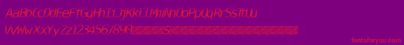 フォントDigitalStream – 紫の背景に赤い文字