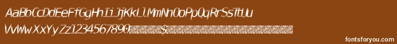 DigitalStream Font – White Fonts on Brown Background