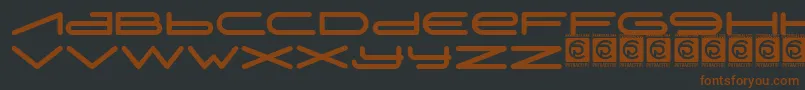 fuente Digitechno FreeVersion – Fuentes Marrones Sobre Fondo Negro
