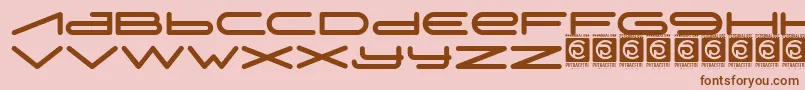Digitechno FreeVersion Font – Brown Fonts on Pink Background