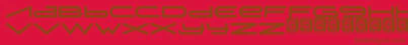 Digitechno FreeVersion Font – Brown Fonts on Red Background