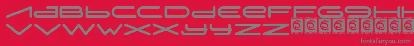 Digitechno FreeVersion Font – Gray Fonts on Red Background