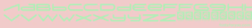 フォントDigitechno FreeVersion – ピンクの背景に緑の文字