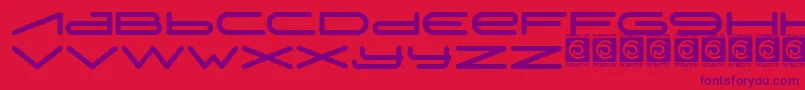 Digitechno FreeVersion Font – Purple Fonts on Red Background