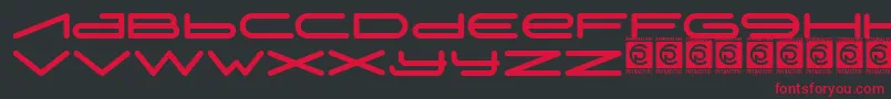 Digitechno FreeVersion Font – Red Fonts on Black Background