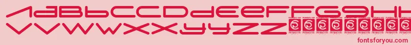 Digitechno FreeVersion Font – Red Fonts on Pink Background