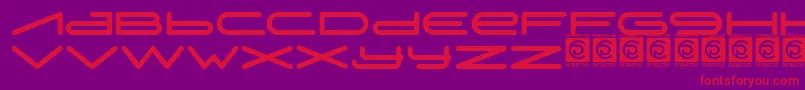 Digitechno FreeVersion Font – Red Fonts on Purple Background