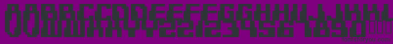 DIGITEK Font – Black Fonts on Purple Background