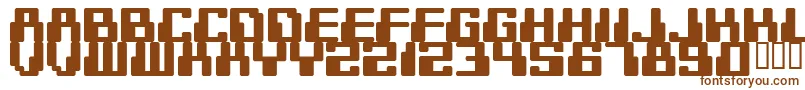 DIGITEK Font – Brown Fonts on White Background