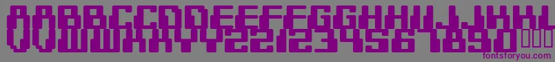 DIGITEK-Schriftart – Violette Schriften auf grauem Hintergrund