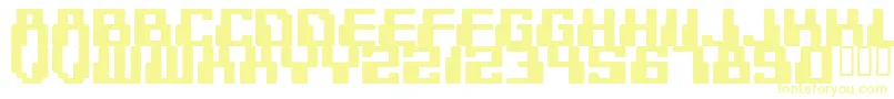 Шрифт DIGITEK – жёлтые шрифты