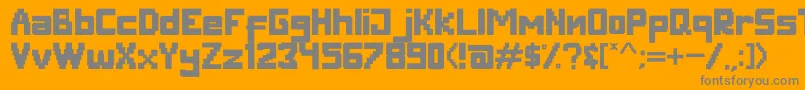 Digitizer Font – Gray Fonts on Orange Background