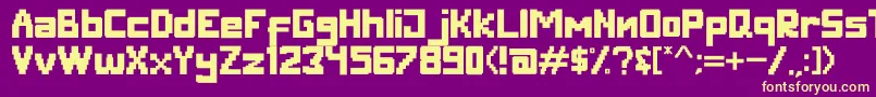 Digitizer Font – Yellow Fonts on Purple Background