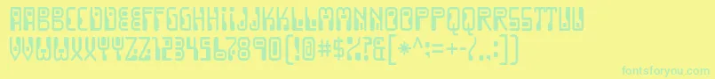 dignity of labour Font – Green Fonts on Yellow Background