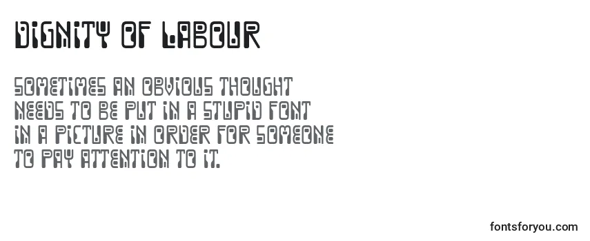 Dignity of labour Font