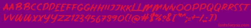 Digress Font – Red Fonts on Purple Background