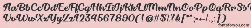 Dillon the Cat   Font – Black Fonts on Pink Background