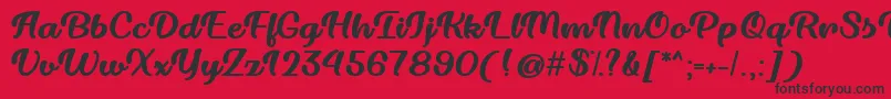 Dillon the Cat   Font – Black Fonts on Red Background