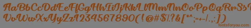 Dillon the Cat   Font – Brown Fonts on Gray Background