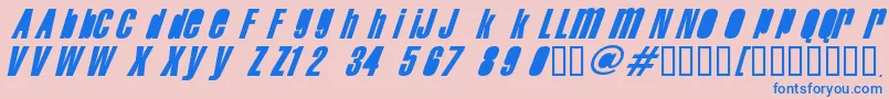 Swisancn Font – Blue Fonts on Pink Background