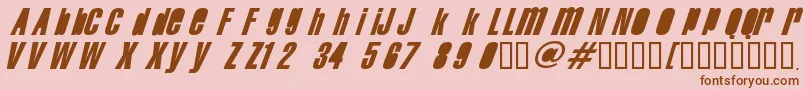 Swisancn Font – Brown Fonts on Pink Background