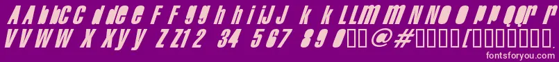 Swisancn Font – Pink Fonts on Purple Background