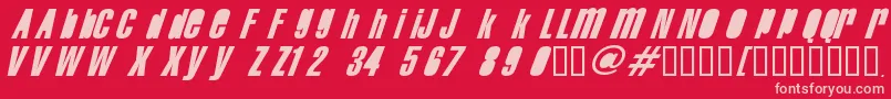 Swisancn Font – Pink Fonts on Red Background