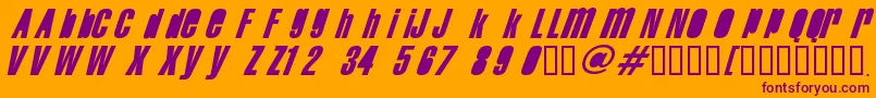 Swisancn Font – Purple Fonts on Orange Background