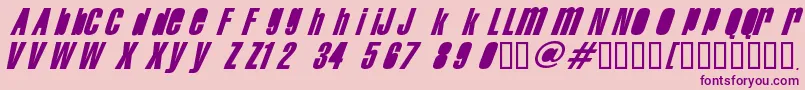 Swisancn Font – Purple Fonts on Pink Background