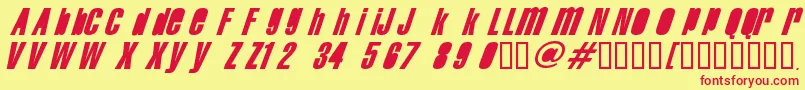 Swisancn Font – Red Fonts on Yellow Background