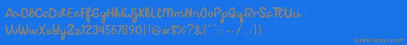 Dillova Font – Gray Fonts on Blue Background