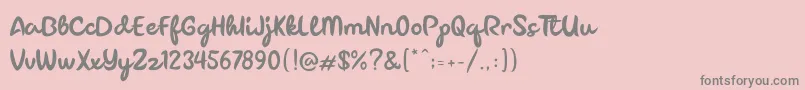 フォントDillova – ピンクの背景に灰色の文字
