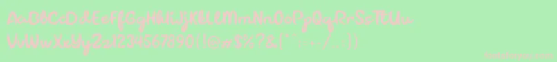 Dillova Font – Pink Fonts on Green Background