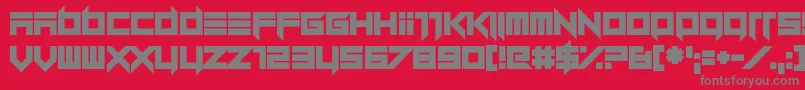 Dillydallier Straight Font – Gray Fonts on Red Background